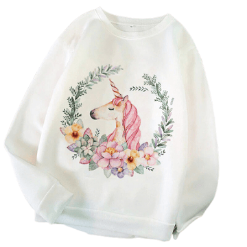 Pull Licorne Blanc