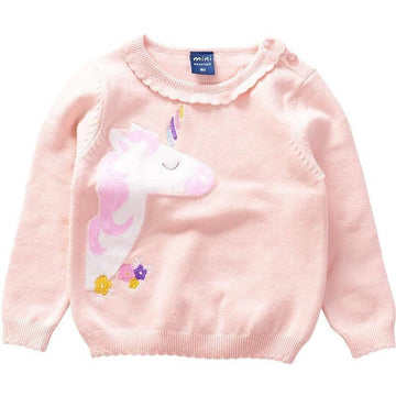 Pull Licorne Col Ondulé