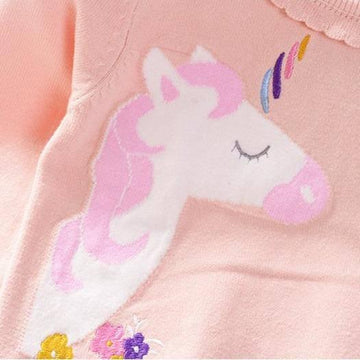 Pull Licorne Col Ondulé