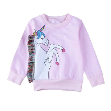 Pull Licorne Rose Enfant