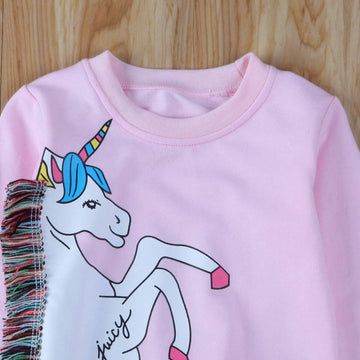 Pull Licorne Rose Enfant