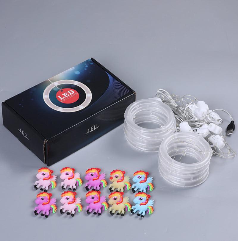 Rideau guirlande lumineuse licorne - Licorne