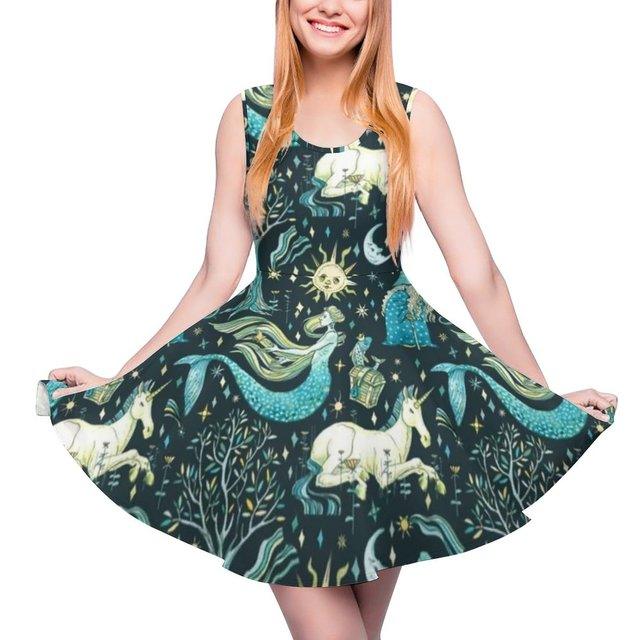 Robe Evasée Imprimés Licornes - Licorne