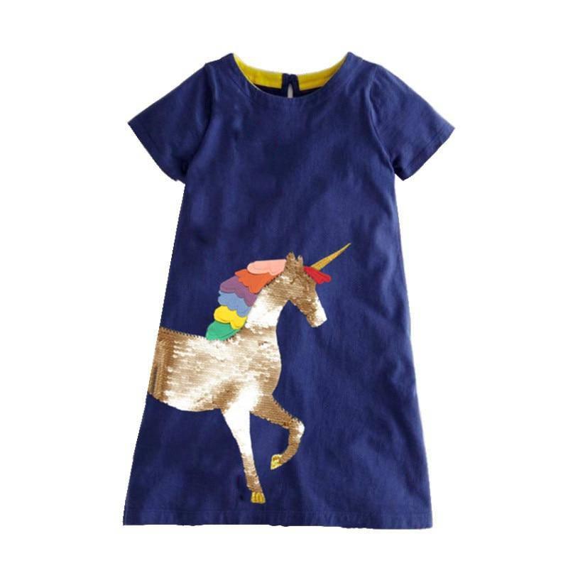 Robe Licorne Bleu Marine - Une Licorne