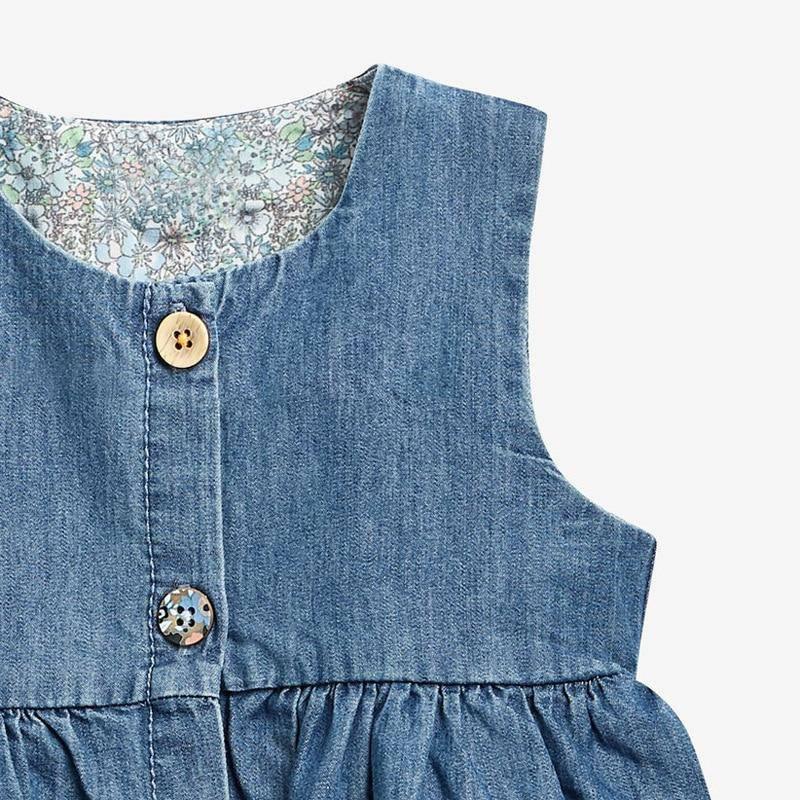 Robe Licorne Denim Fille - Une Licorne