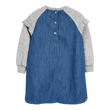 Robe Licorne Denim Manches Longues En Molleton Fille