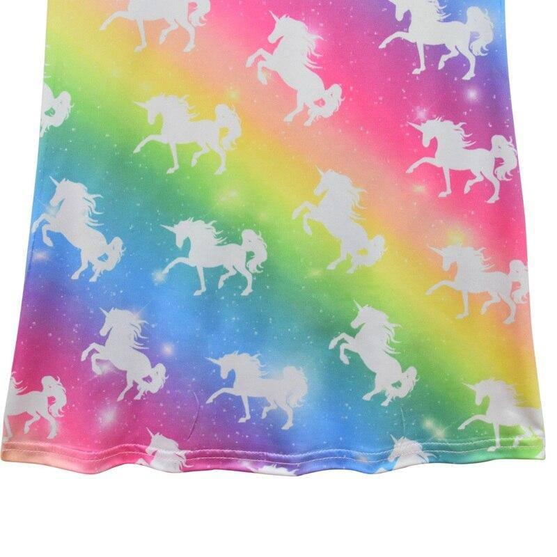 Robe Licorne Fille Arc-en-ciel Fluorescente - Une Licorne