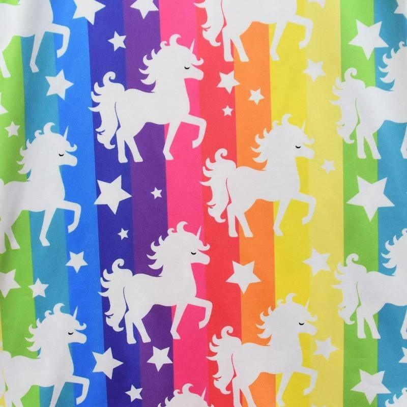 Robe Licorne Fille Arc-en-ciel Fluorescente - Une Licorne