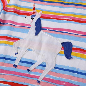 Robe Licorne Rayée Multicolore