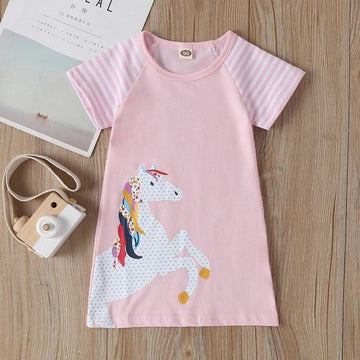 Robe Motif Licorne Fille