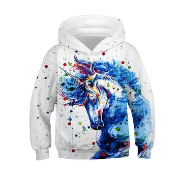 Sweat Licorne Capuche Artistique