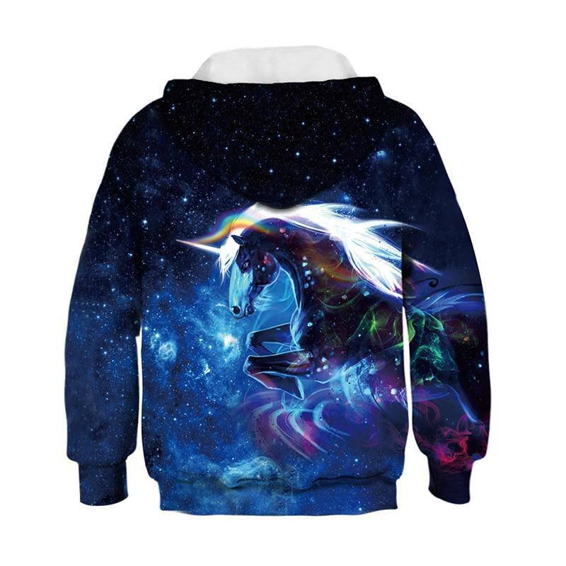 Sweat Licorne Capuche Artistique - Une Licorne