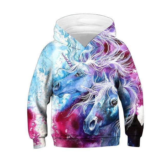 Sweat Licorne Capuche Artistique - Une Licorne