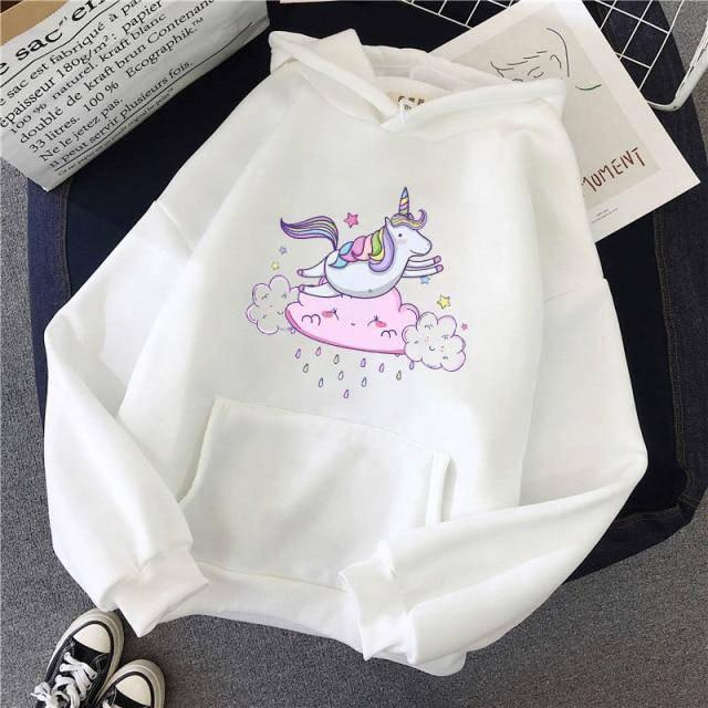 Sweat Licorne Femme Arc-en-ciel - Une Licorne