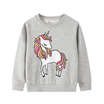 Sweat Licorne Gris