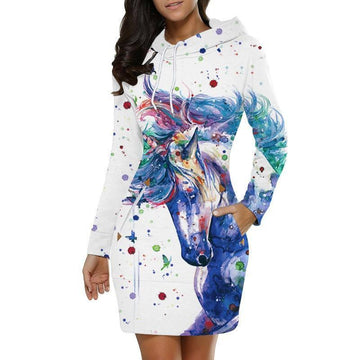 Sweat Robe à Capuche Licorne