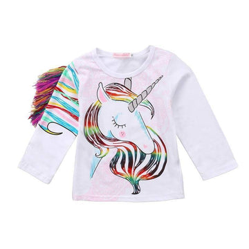 T-shirt Licorne avec Franges