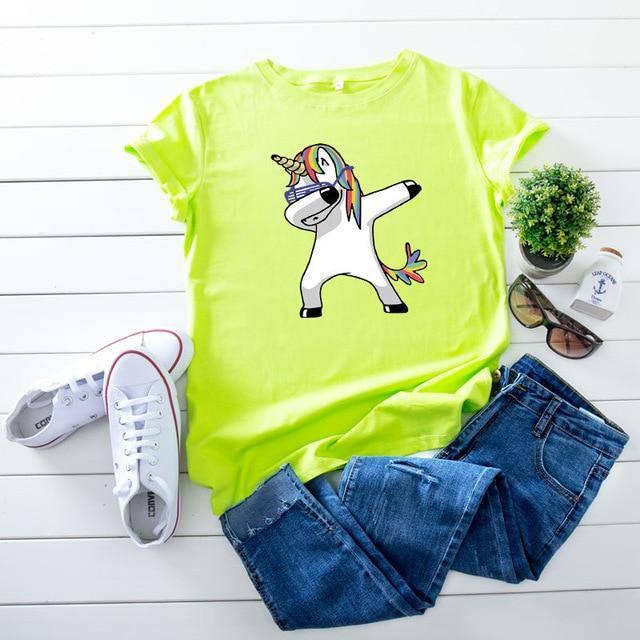 T-shirt Licorne Dab Femme - Une Licorne