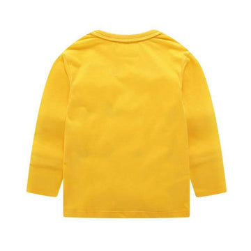 T-shirt Licorne Jaune Manches Longues