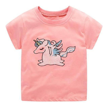 T-shirt Licorne Paillettes