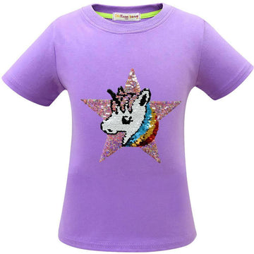 T-shirt Licorne Sequins Fille