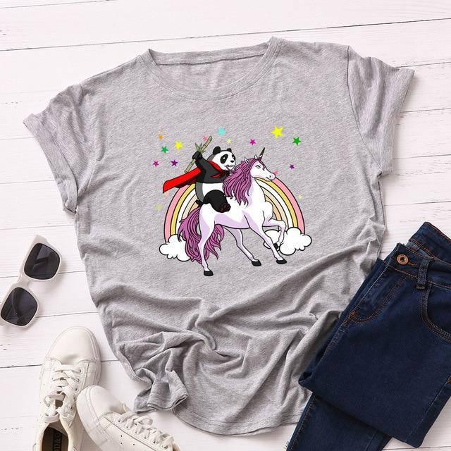 T-shirt Panda Licorne Femme - Une Licorne