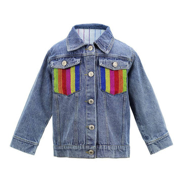 Veste Jean Licorne et Arc-en-ciel