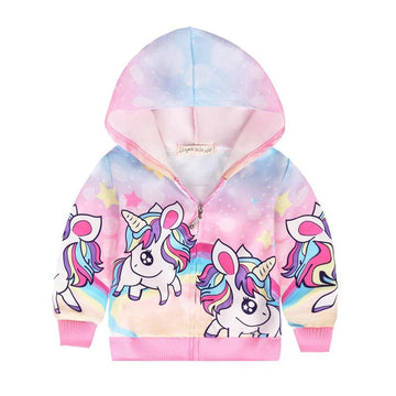 Veste large licorne fille