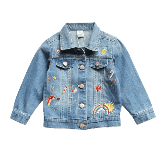 Veste Licorne Fille en Jean - Une Licorne
